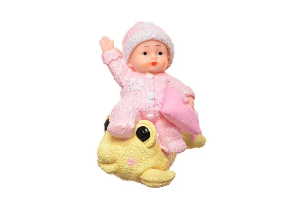 Hediyelik Sevimli Pembe Bebek Biblo Polyester Süs Eşyası (adet fiyatıdır) görsel 4