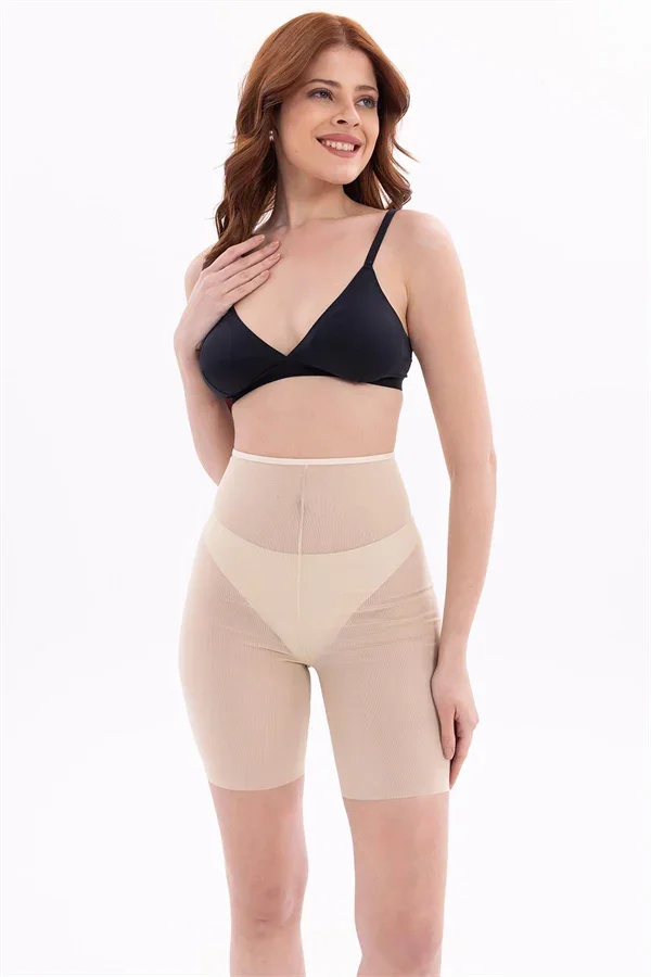 Ten Lazer Tül Toparlayıcı Paçalı Boxer Hayalet Korse