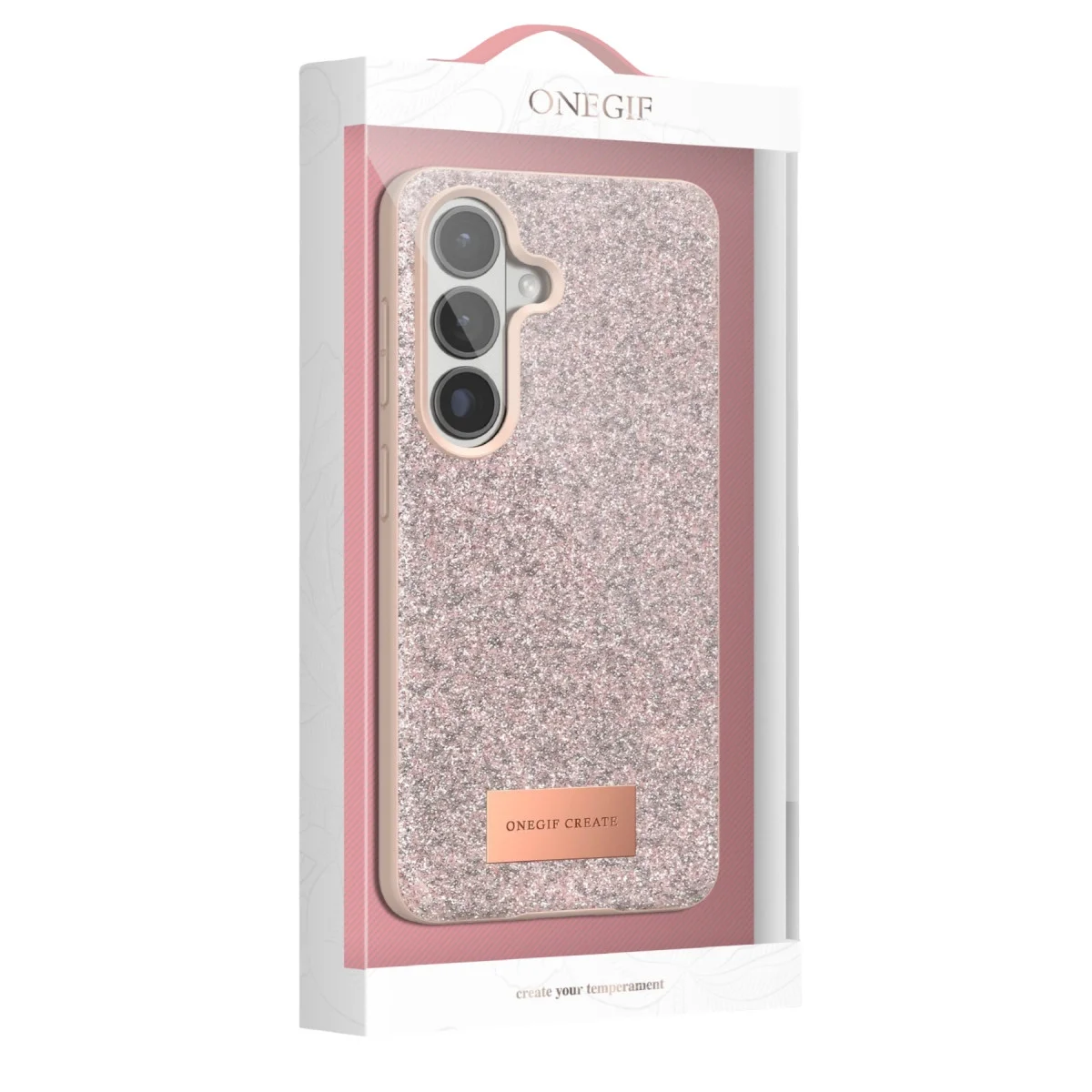 Onegif Samsung Galaxy S26 Plus Bright Simli Kapak - Gümüş görsel 4