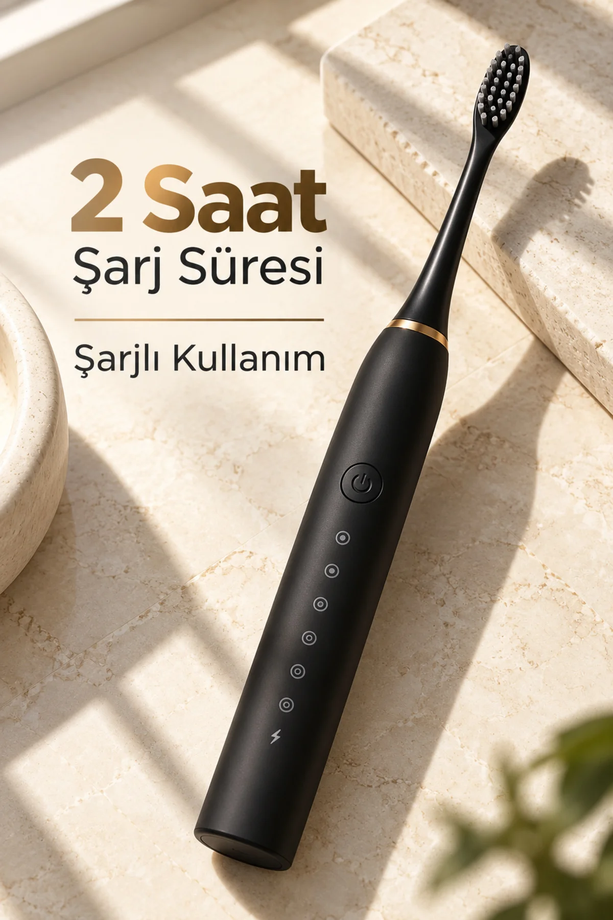 Siyah Elektrikli Diş Fırçası Zamanlayıcılı ve Hafızalı görsel 4
