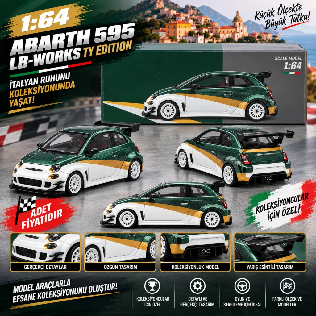 1/64 Abarth 595 LB-WORKS TY Edition (adet fiyatıdır)