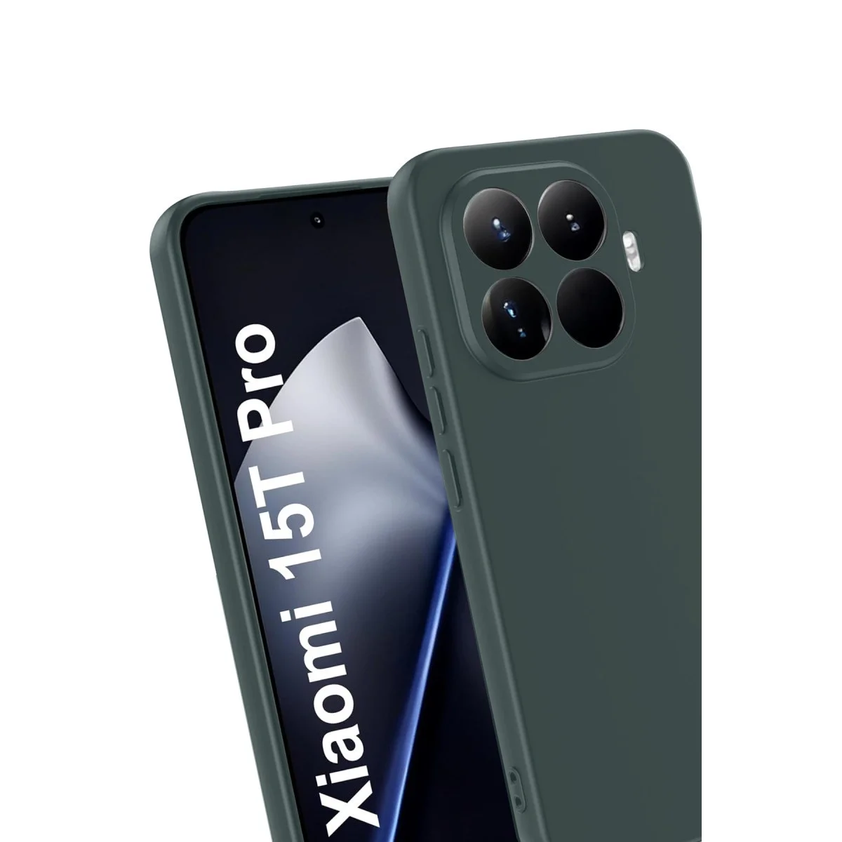 Xiaomi Mi 15t Pro First Silikon - Koyu Yeşil görsel 3