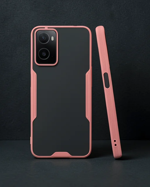 Oppo A96 Kılıf Platin Silikon - Pembe