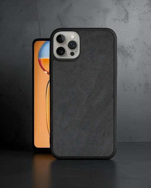 Apple İphone 15 Pro Kılıf Aras Deri Kapak - Siyah