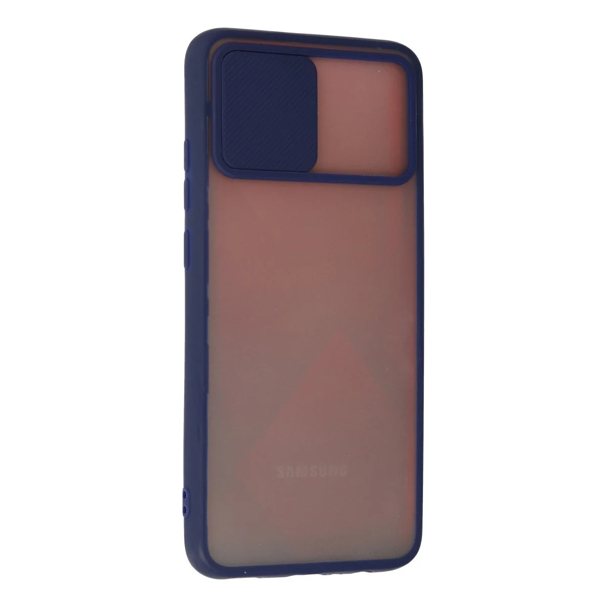 Samsung Galaxy A03s Kılıf Palm Buzlu Kamera Sürgülü Silikon - Lacivert görsel 3