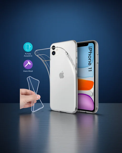 Apple İphone 11 Kılıf Lüx Şeffaf Silikon