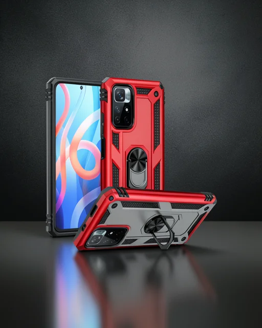 Xiaomi Redmi Note 11t Kılıf Sofya Yüzüklü Silikon Kapak - Gümüş