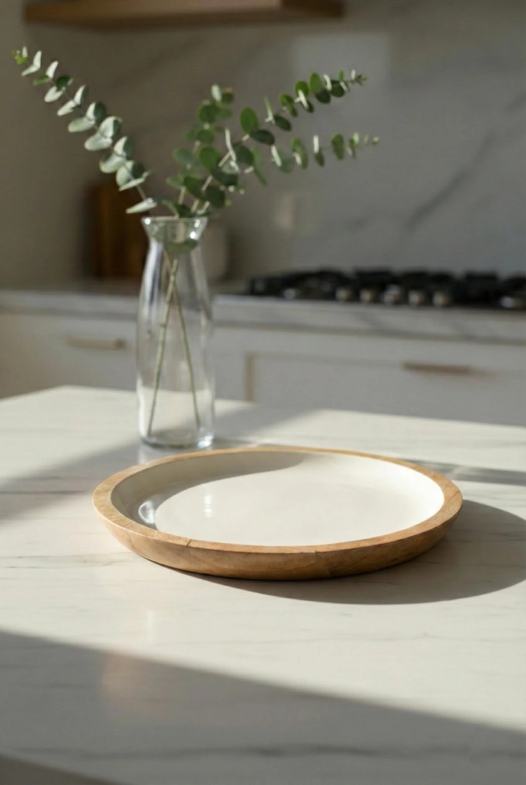 Mango Agacı Pasta Tabağı & Sunum Tabağı 20 Cm Krem görsel 3