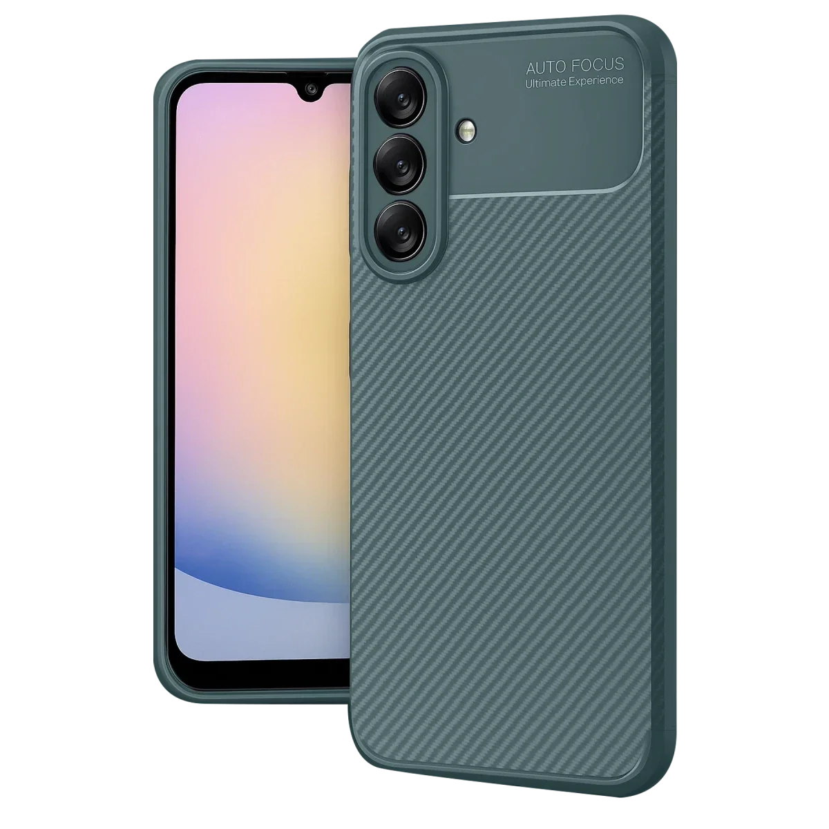 Samsung Galaxy A17 5G Auto Focus Karbon Kapak - Koyu Yeşil