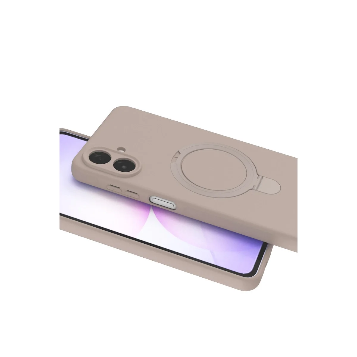 Samsung Galaxy A07 4g Regal Magsafe Standlı Kapak - Çöl Titanyum görsel 4