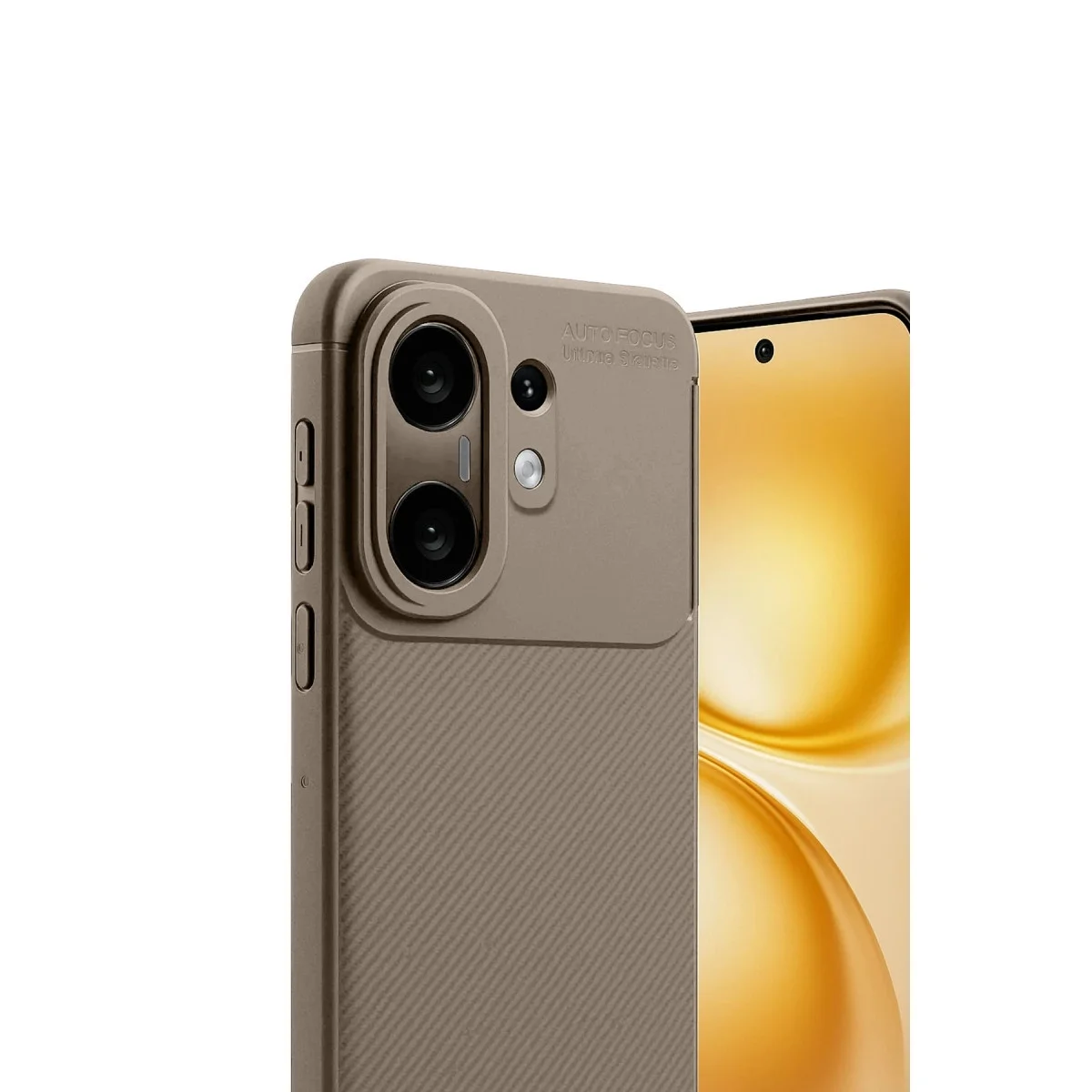 Vivo X200 Fe Auto Focus Karbon Kapak -kahverengi görsel 3