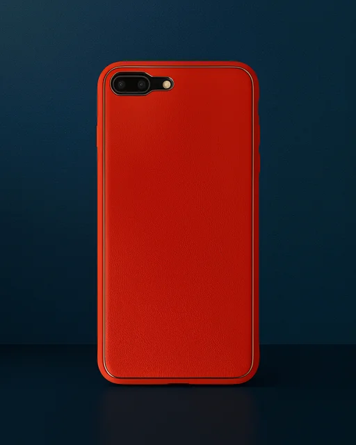Apple İphone 7 Plus Kılıf Coco Deri Silikon Kapak - Kırmızı