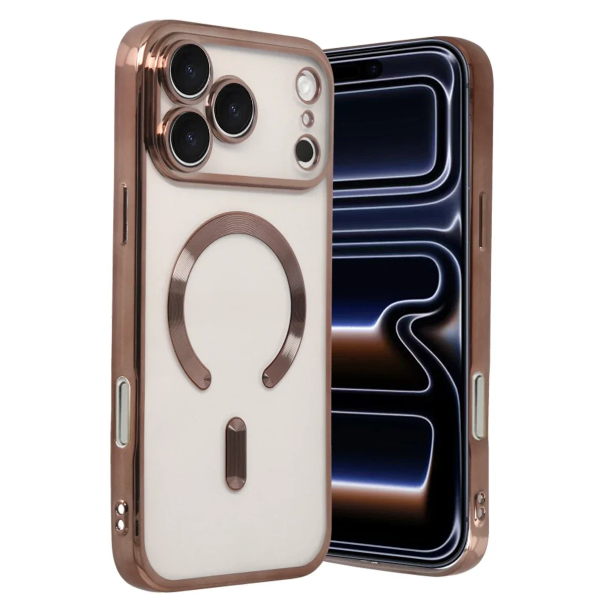 Apple iPhone 17 Pro Kross Magneticsafe Kapak - Çöl Titanyum