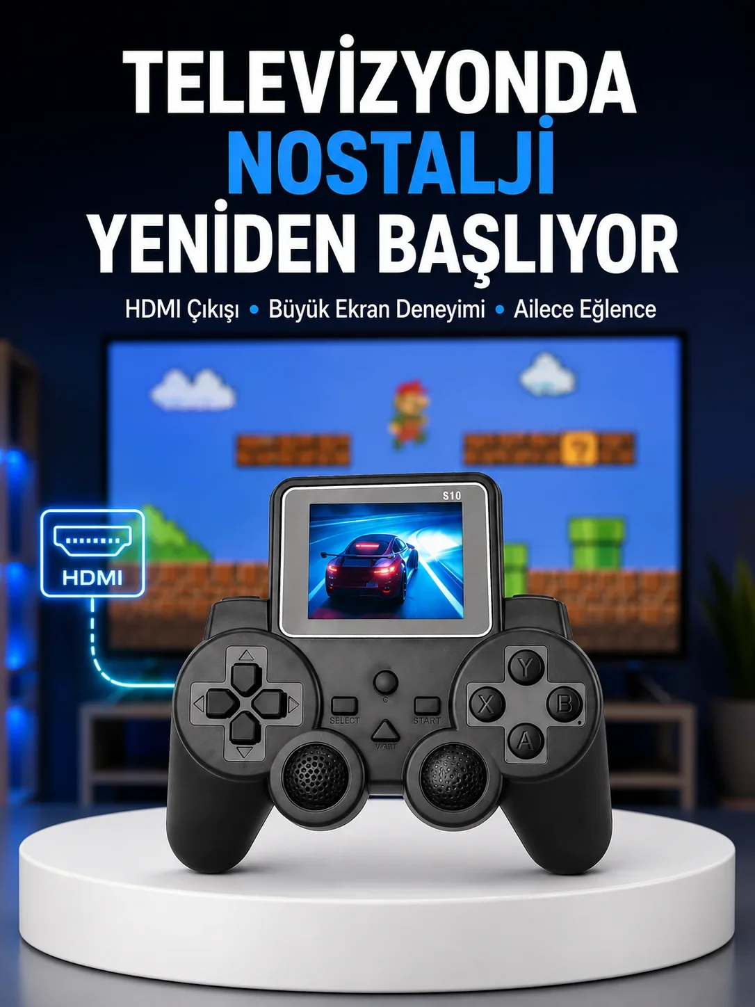 S10 Gamepad HD TV Bağlantılı 520 Klasik Retro Oyun 2025 Seri Yeni Nesil