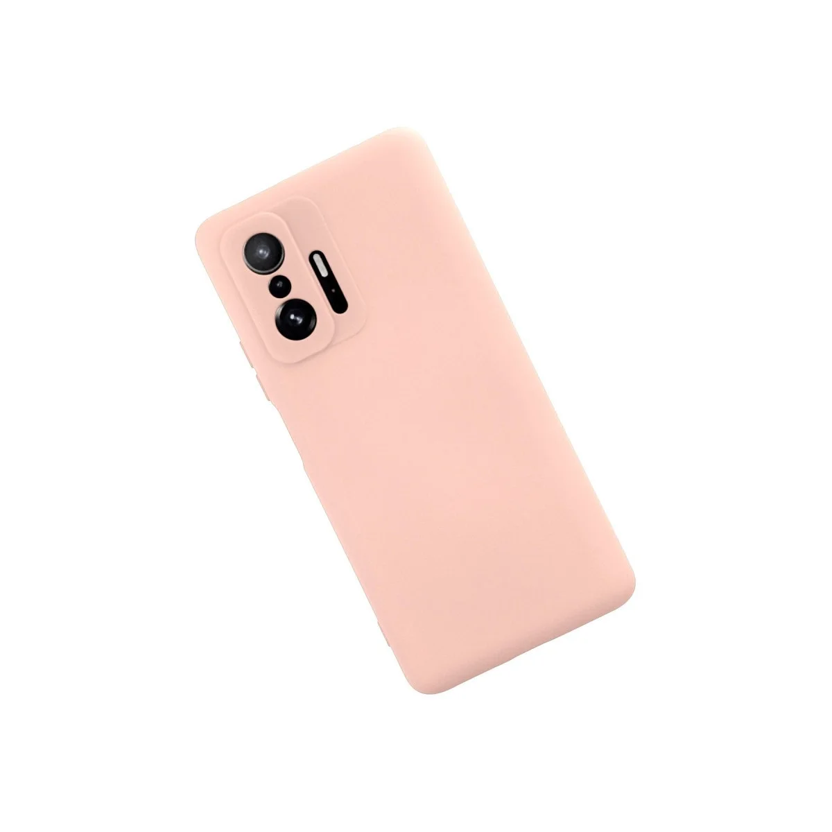 Xiaomi Mi 11t Pro Kılıf Nano İçi Kadife Silikon - Pudra görsel 2