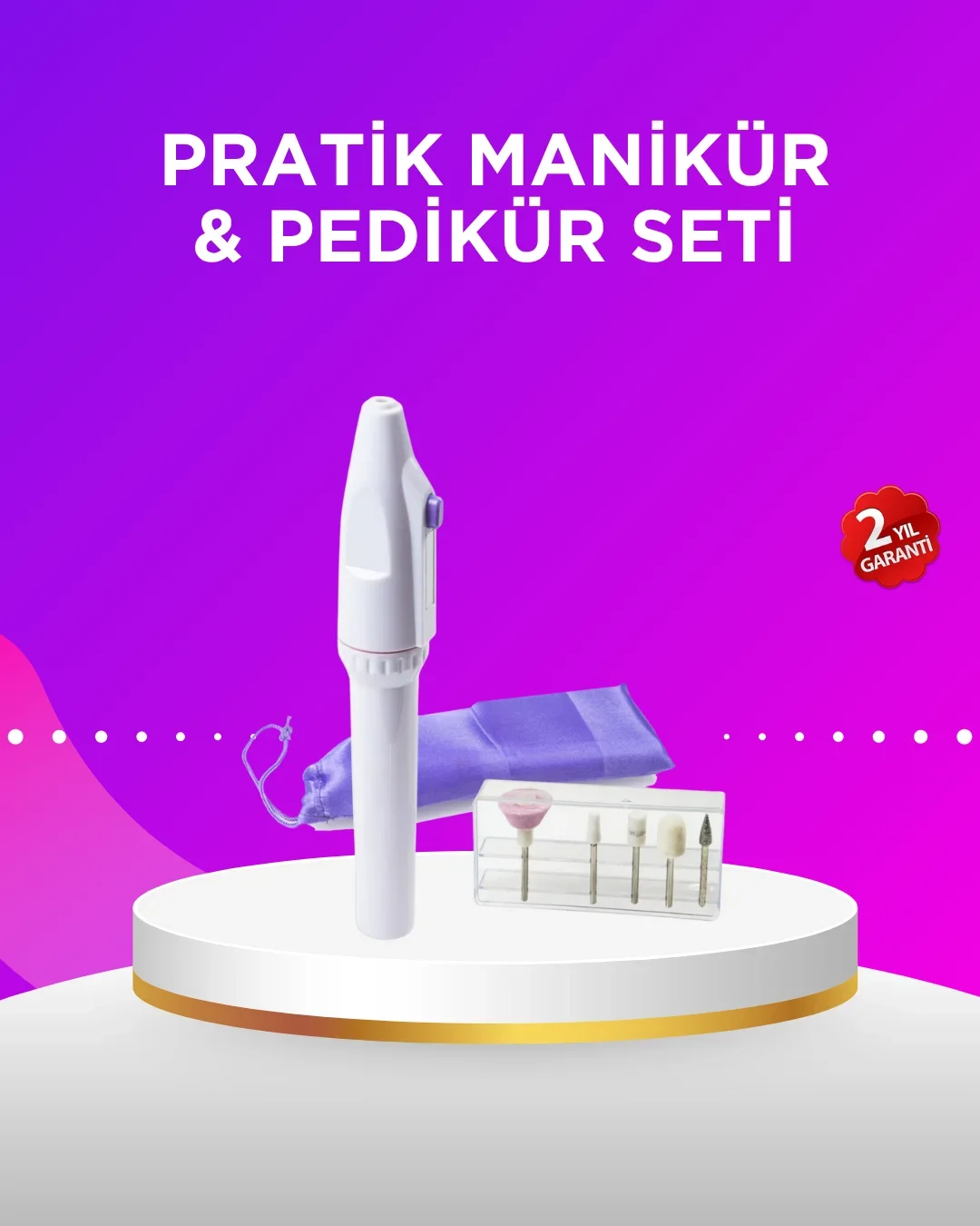 Elektrikli Manikür ve Pedikür Matkap Seti – Ayarlanabilir Hız, Ergonok ve Sessiz