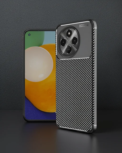 Tecno Spark 30 Pro Kılıf Auto Focus Karbon Kapak - Siyah