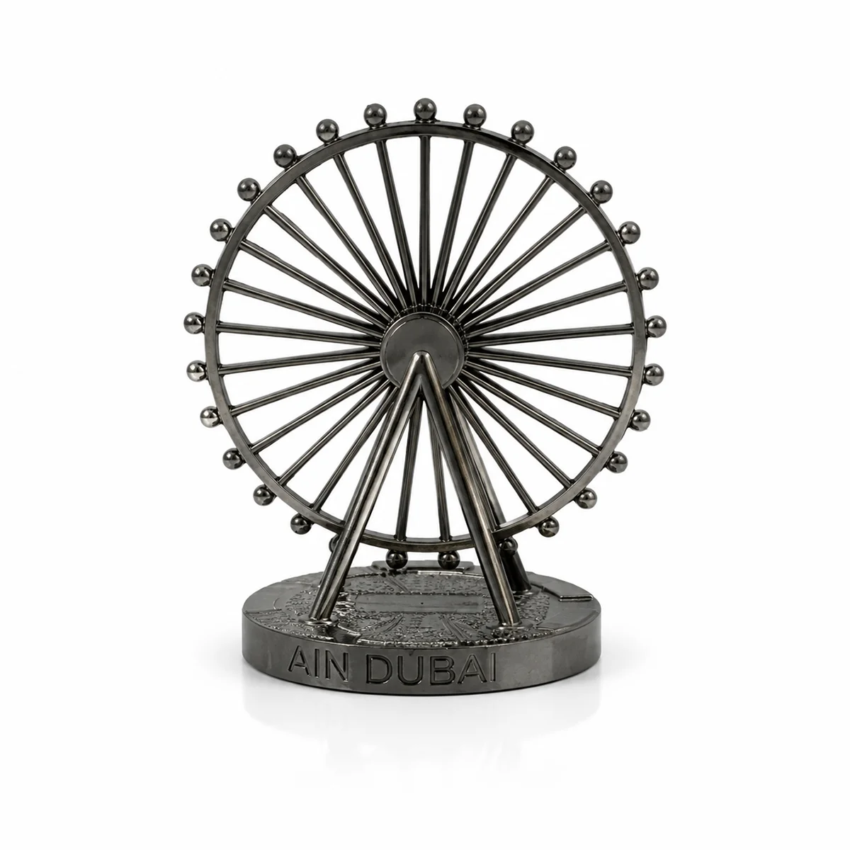 Büyük Metal Dönme Dolap Biblosu (Krom & Bakır) görsel 2