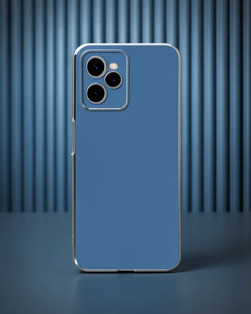 Realme C35 Kılıf Volet Silikon - Mavi