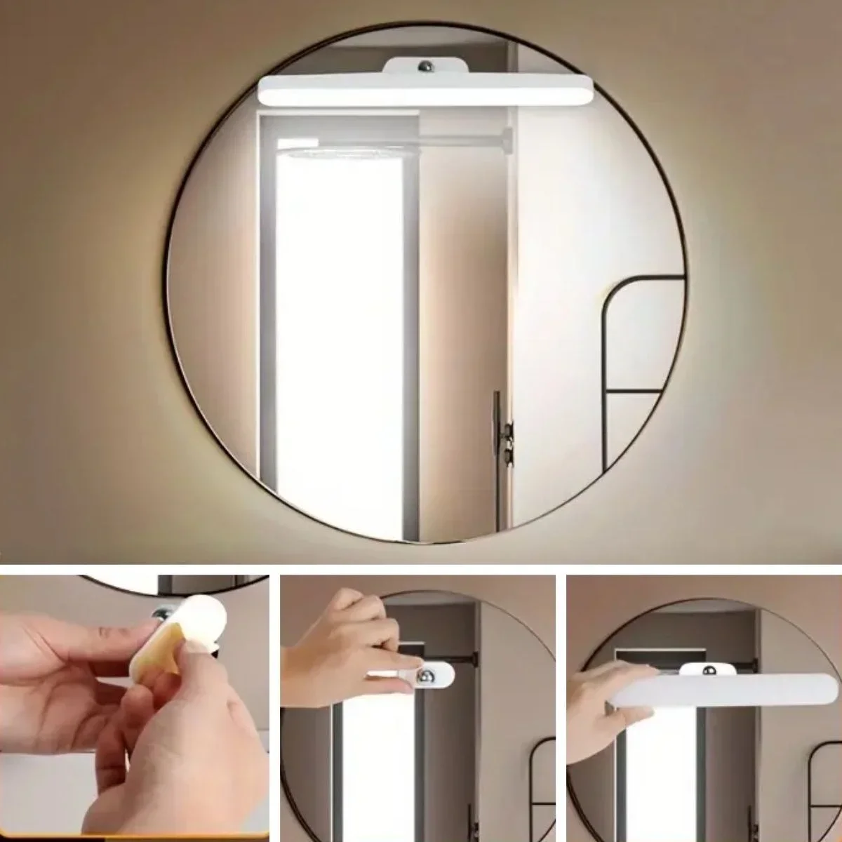 Dokunmatik USB İle Şarj Olabilen 27 cm Led Aydınlatma Makyaj Aynası Işığı görsel 2