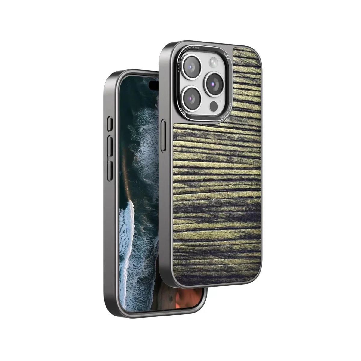 Venco Apple iPhone 14 Pro Wave Kapak - Koyu Kahve