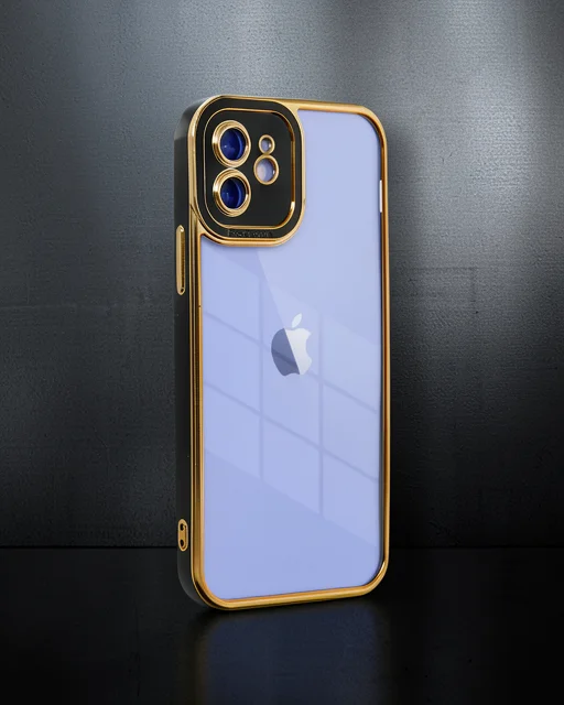 Apple İphone 12 Kılıf Liva Lens Silikon - Siyah