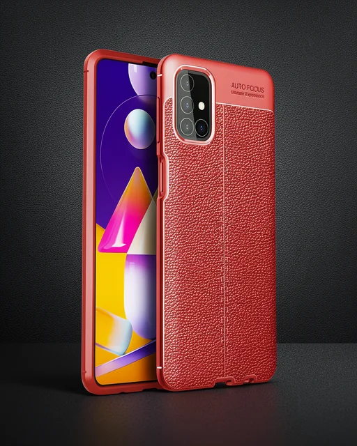 Samsung Galaxy M31s Kılıf Auto Focus Kapak - Kırmızı