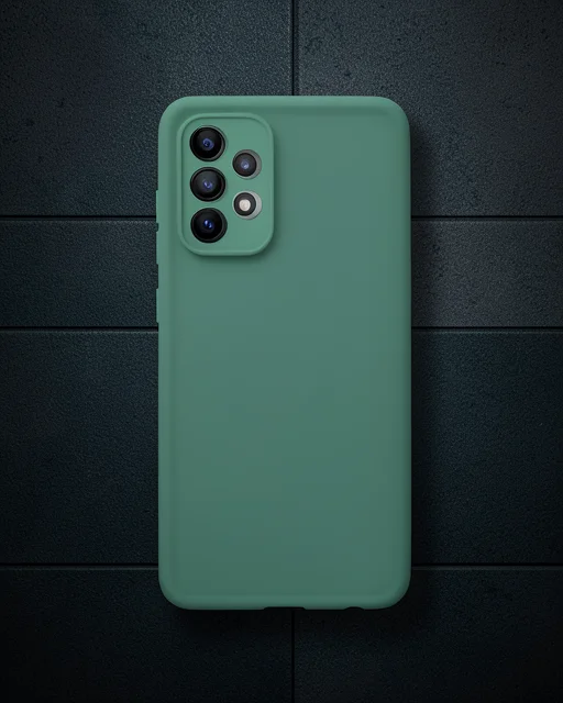 Samsung Galaxy A72 Kılıf Montreal Silikon Kapak - Koyu Yeşil