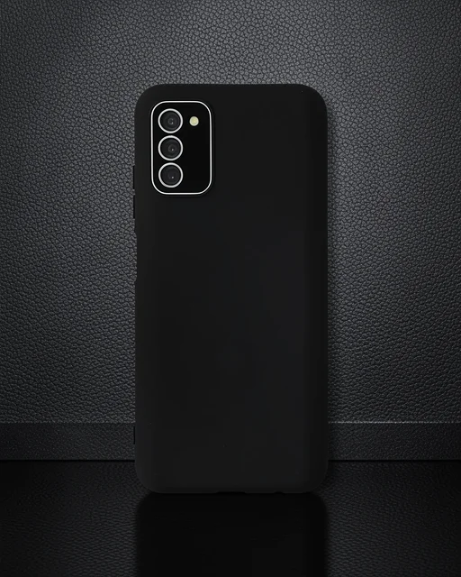 Samsung Galaxy A03s Kılıf Lansman Glass Kapak - Siyah