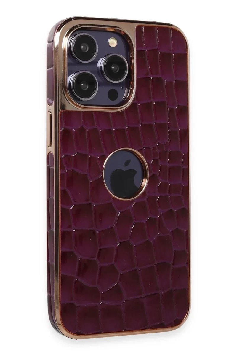 Apple iPhone 14 Pro Max Kılıf Snake Kapak - Derin Mor