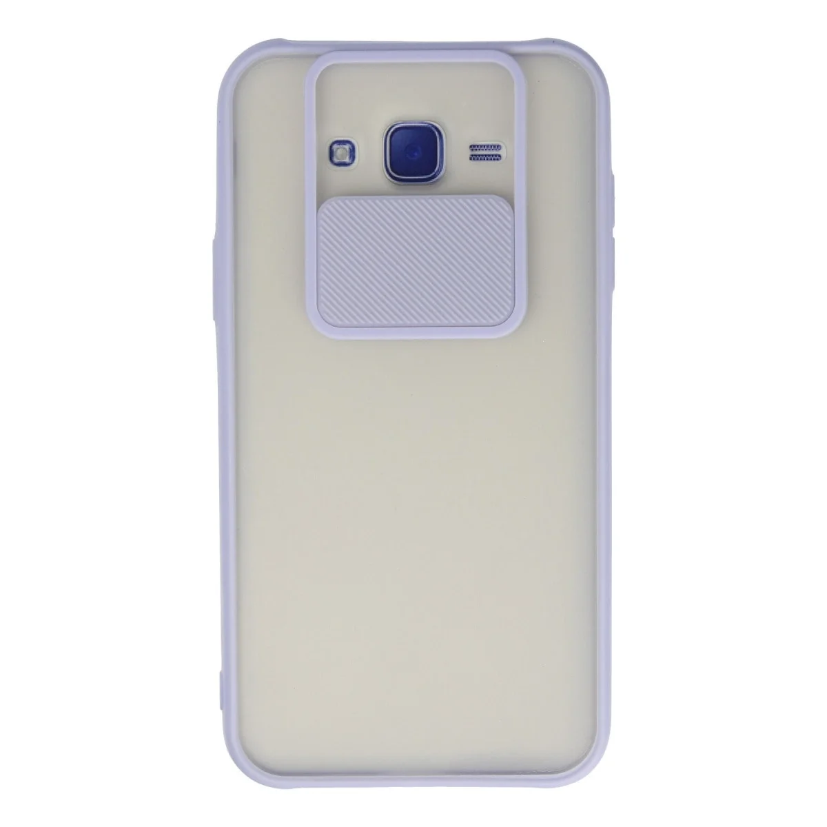 Samsung Galaxy J7 Kılıf Palm Buzlu Kamera Sürgülü Silikon - Lila