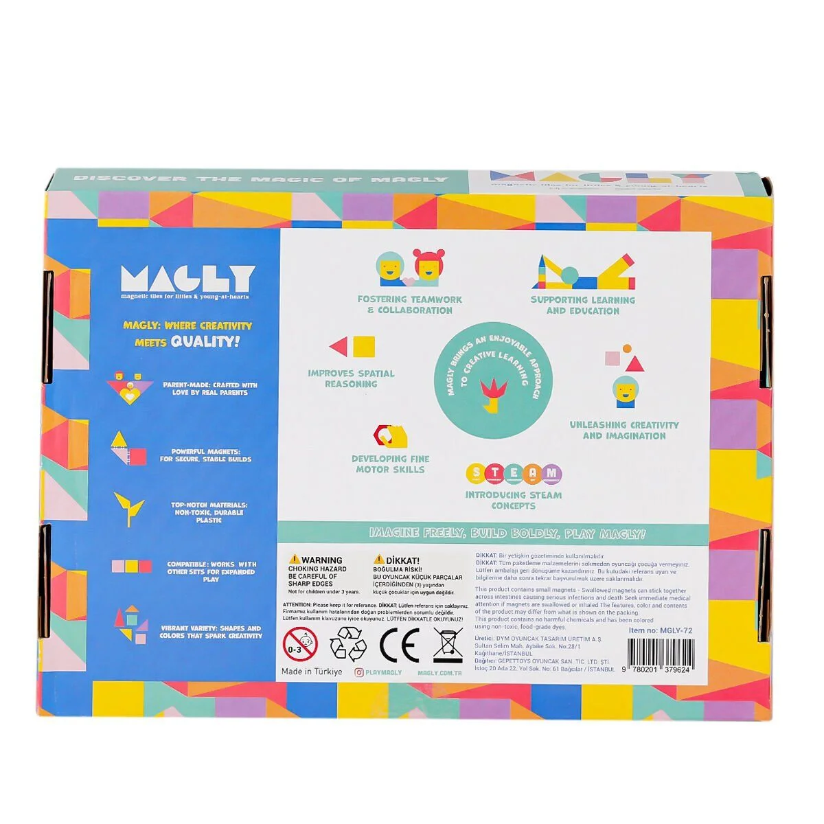 MGL-72 72 Pcs Manyetik Blok görsel 2