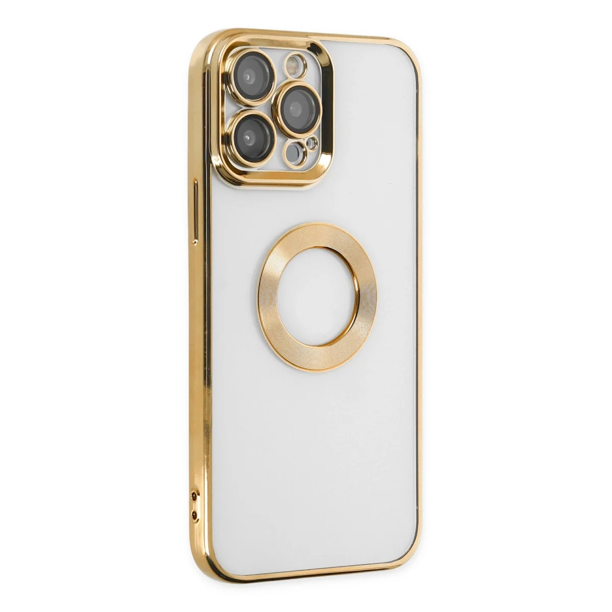 Apple İphone 14 Pro Max Kılıf Slot Silikon - Gold görsel 2