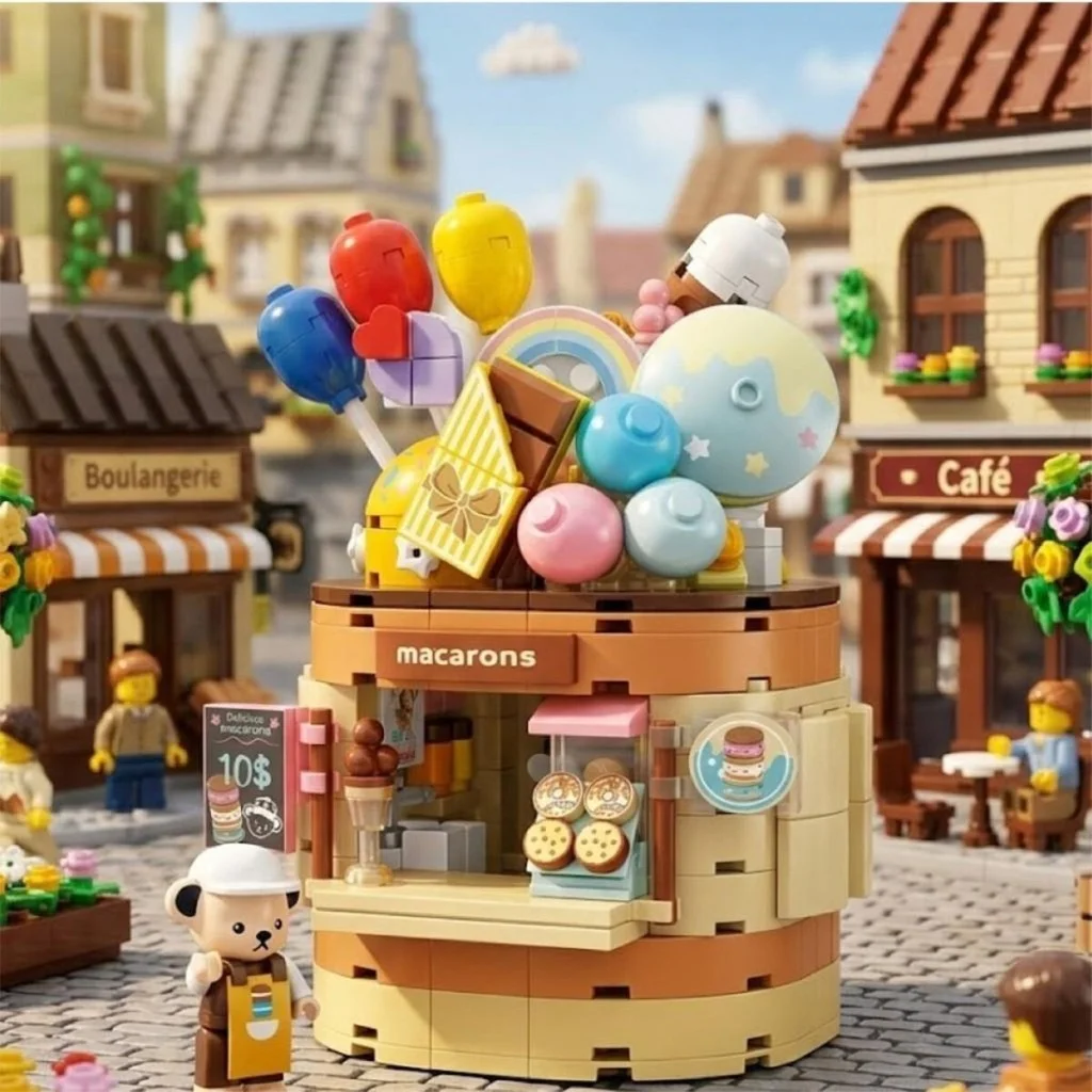P881201 Teddy Bear Koleksiyonu Dondurma Dünyası 354 Parça Block Oyuncak görsel 3
