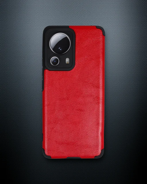 Xiaomi Mi 13 Lite Kılıf Loop Deri Silikon - Kırmızı