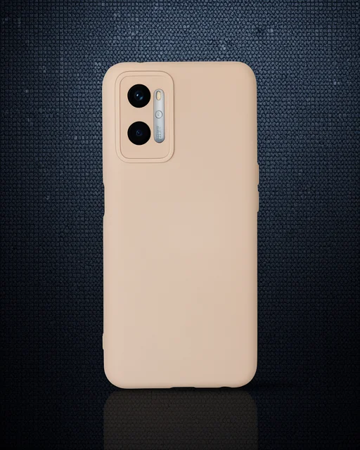 Oppo A96 Kılıf Nano İçi Kadife Silikon - Pudra