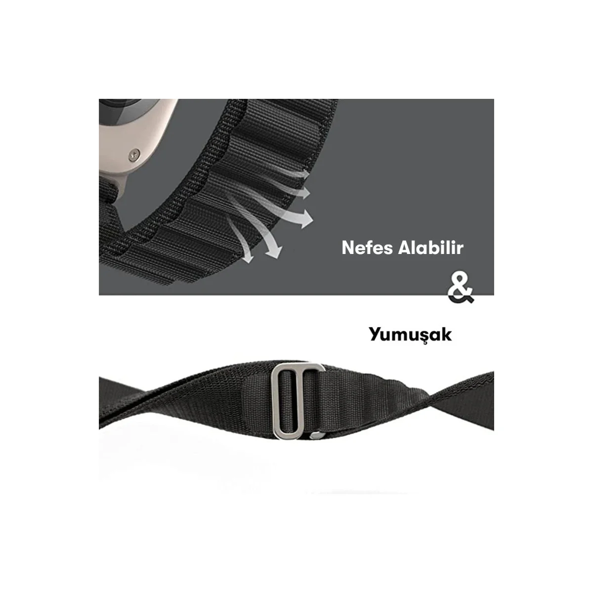 Apple Watch 38mm Mountain Kordon - Beyaz görsel 6