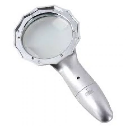 4x 6 Led Işık Aydınlatma 75mm Optik Lens El Büyüteç görsel 5