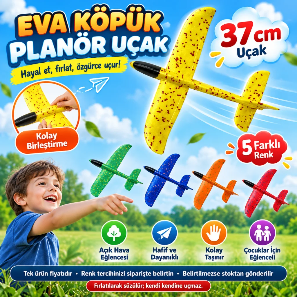 Eva Siyah Başlıklı Uçak 37 cm görsel 2