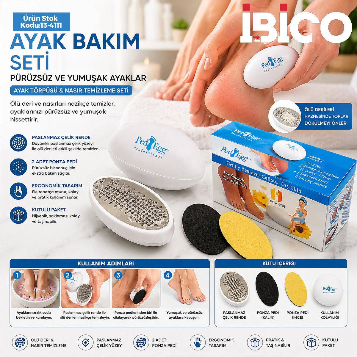 Kutulu - 9CM Ayak Bakım - Nasır Tezleme Ayak Törpüsü görsel 2
