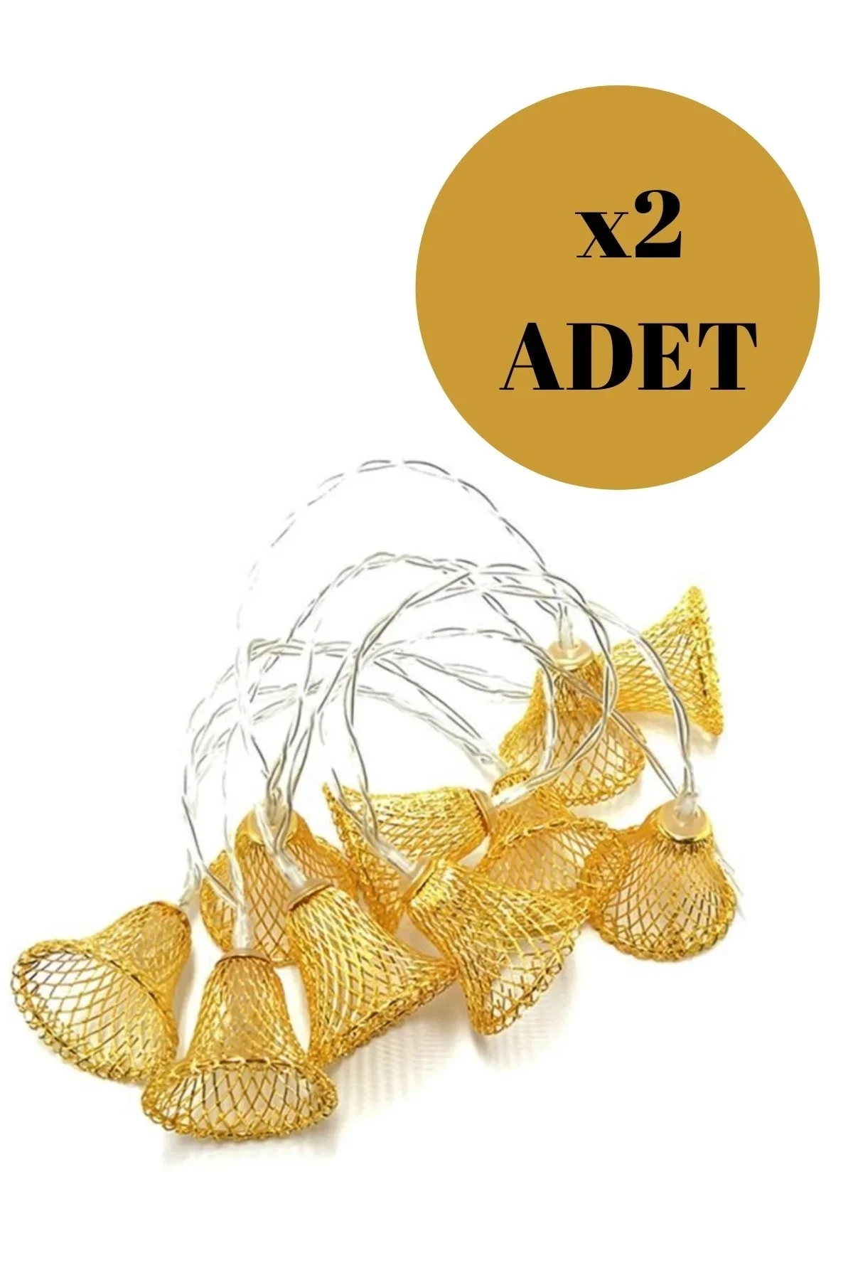 Parti ve Özel Gün Dekorasyonu Çan Şeklinde Metal Şerit Led Işık görsel 5