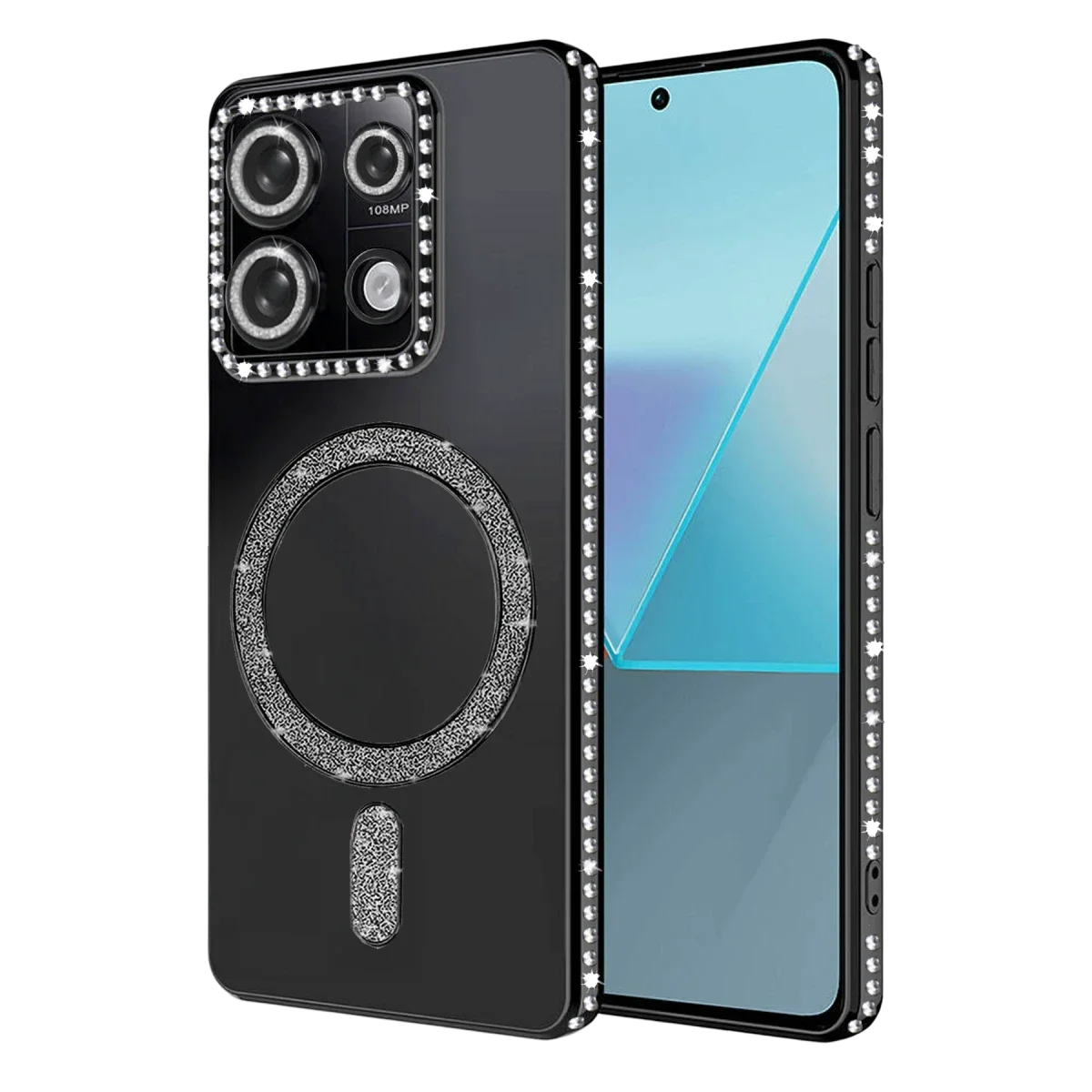 Xiaomi Redmi Note 13 Pro 4G Joke Simli Magneticsafe Kılıf - Siyah