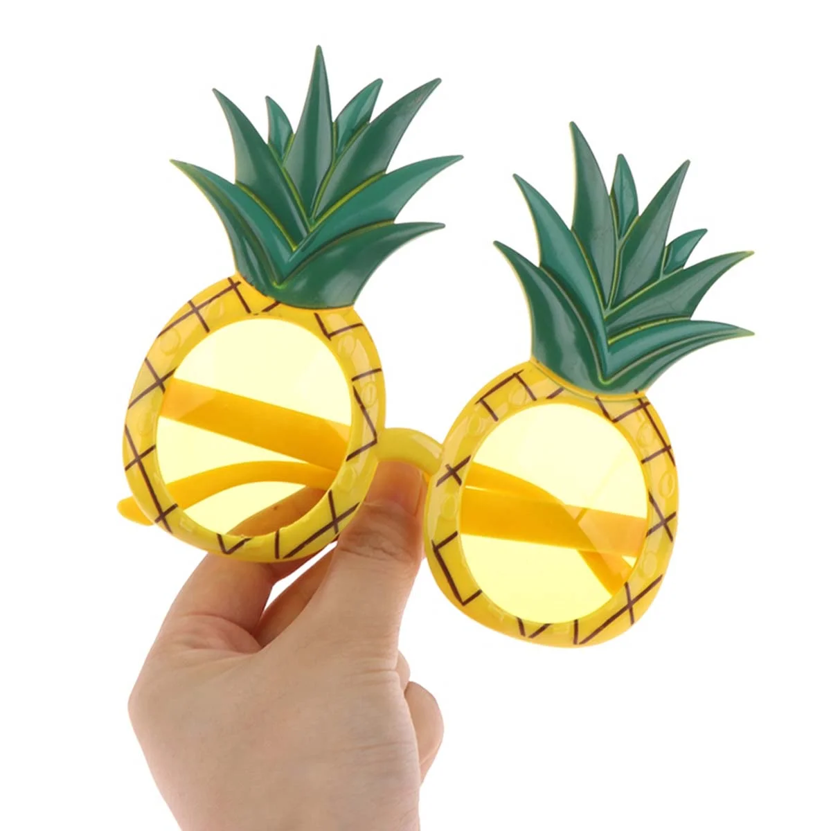 Tropikal Hawaii Ananas Şekilli Parti Gözlüğü 9.5 x 14 cm görsel 2
