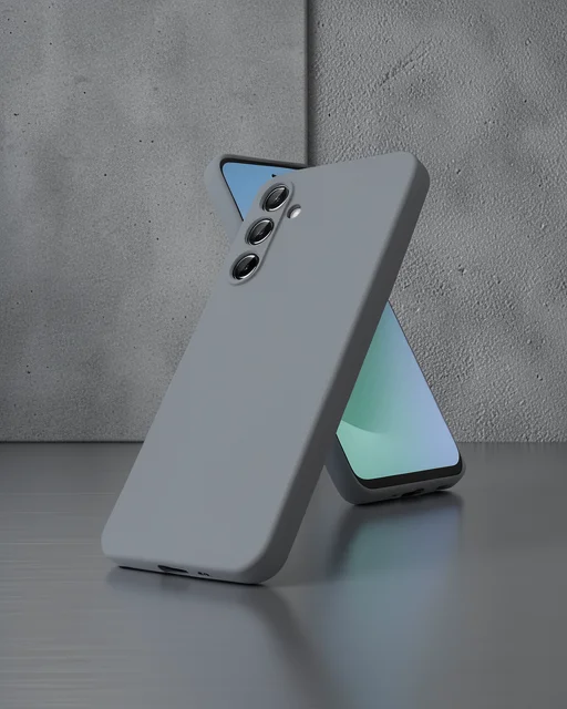Samsung Galaxy S25 Fe Kılıf Nano İçi Kadife Silikon - Gri
