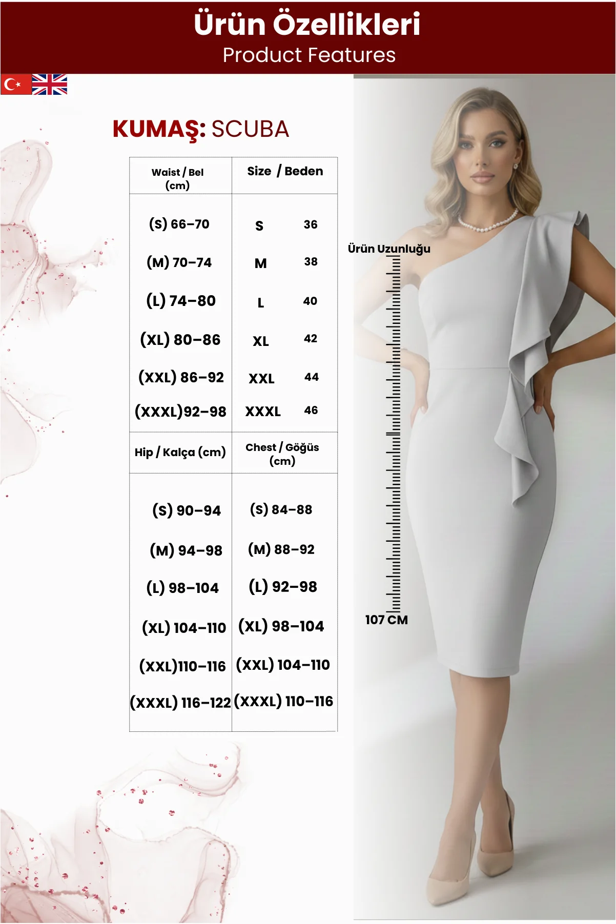 Kadın Volanlı Detaylı Midi Elbise