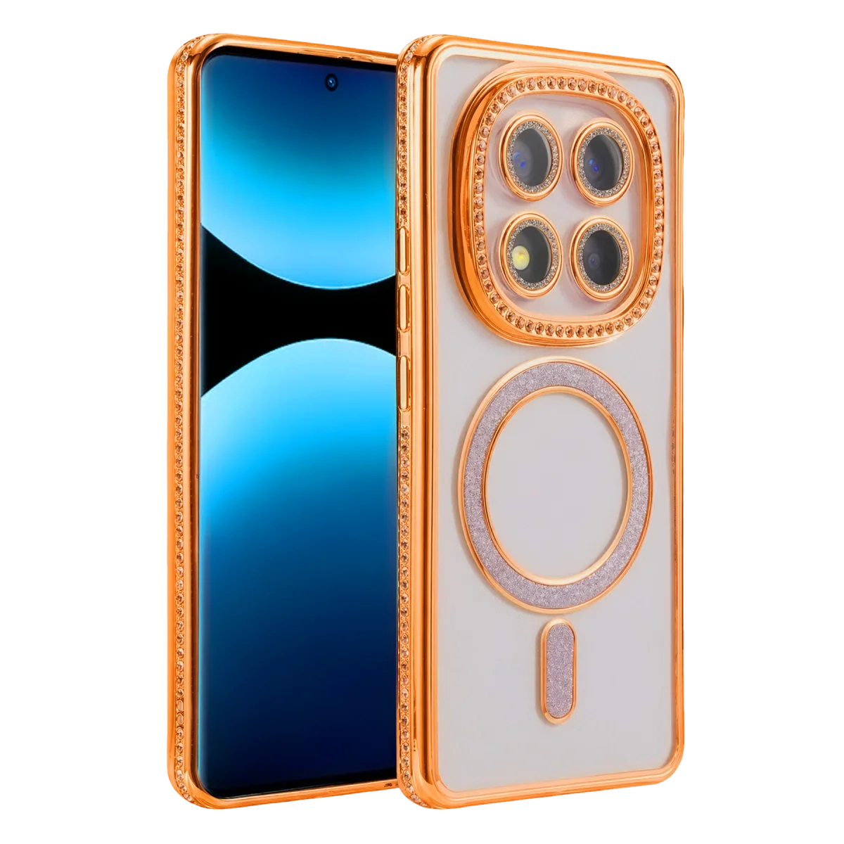 Xiao Red Note 15 Pro 4g Joke Simli Magneticsafe Kılıf - Turuncu