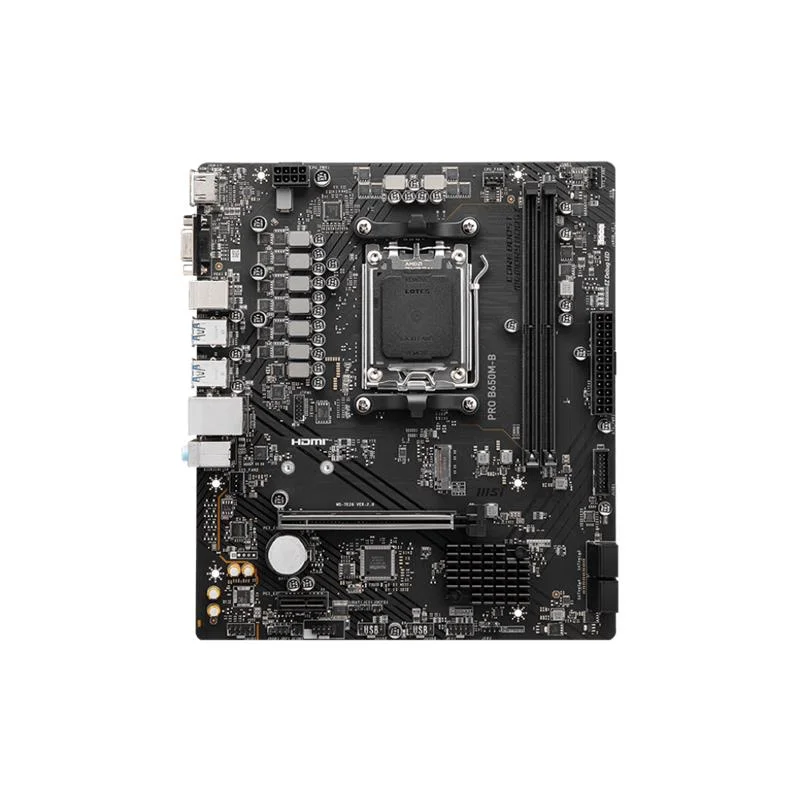 Pro B650M-B DDR5 6800MHZ 1XVGA 1XHDMI 1XM.2 Usb 3.2 Matx AM5 ( AM5 9000/8000/7000 Serileri İle Uyumlu) görsel 2