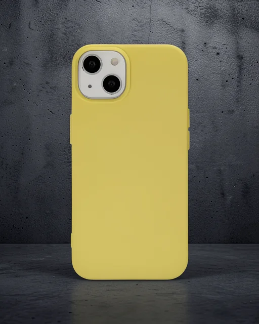 Apple İphone 14 Plus Kılıf Nano İçi Kadife Silikon - Sarı