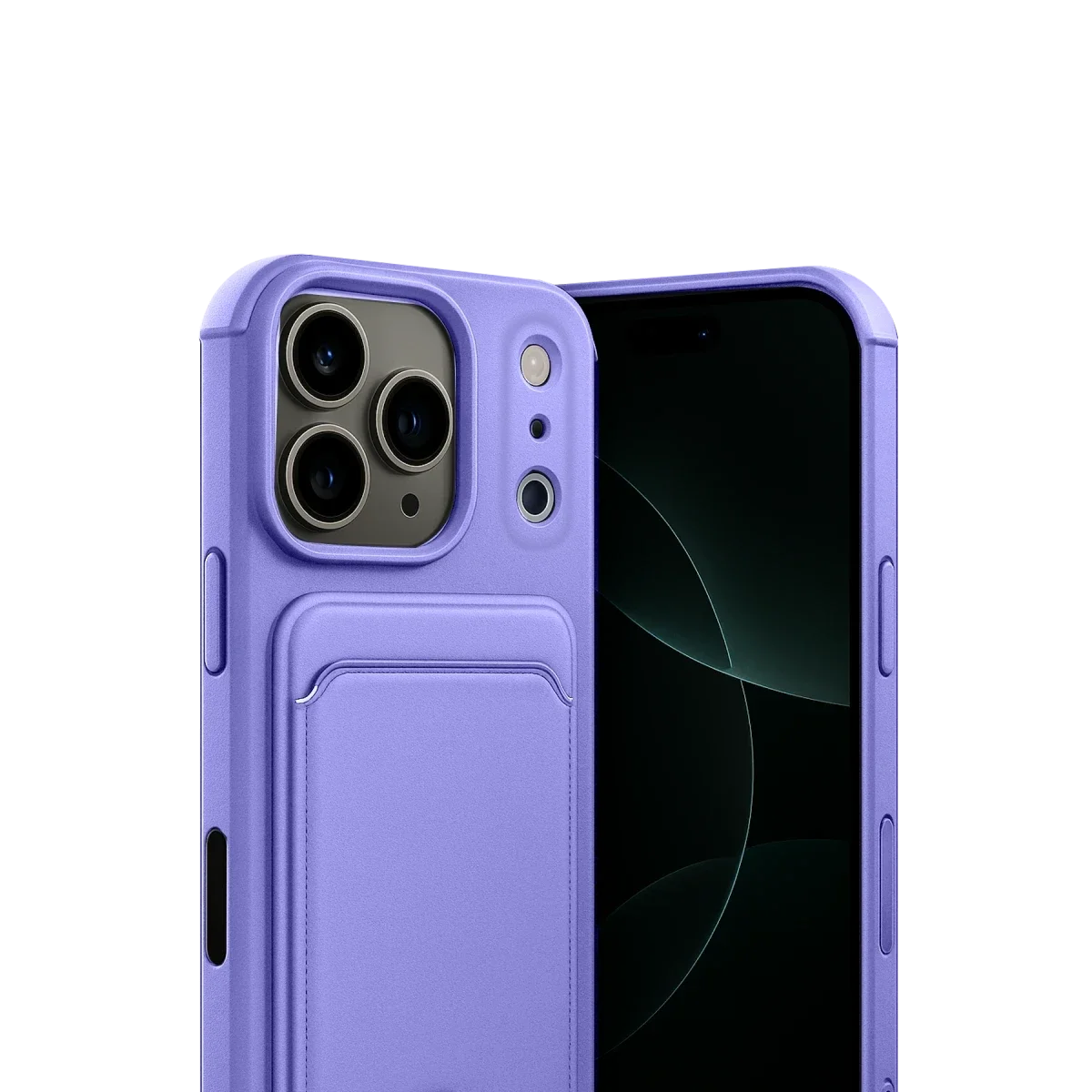 Apple iPhone 17 Pro Max Kelvin Kartvizitli Silikon - Lila görsel 2