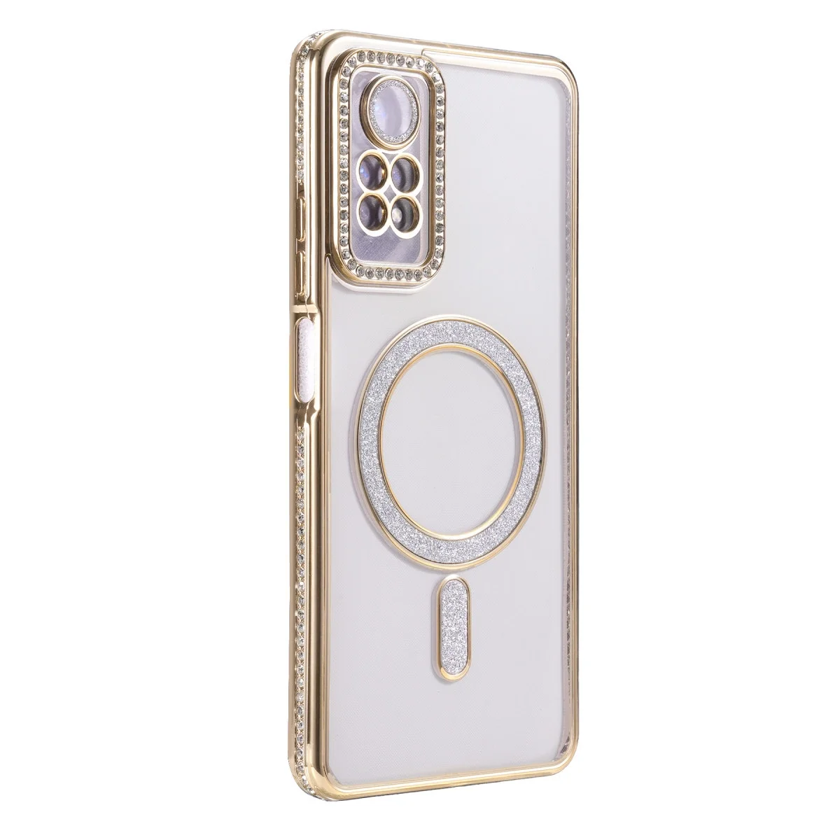 Xiao Red Note 12 Pro 4g Joke Simli Magneticsafe Kılıf - Gold görsel 3
